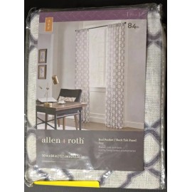 Allen + Roth 1 PANEL 3728099 ALLEN + ROTH TILLI 50"x 84" GRAY ROD POCKET CURTAIN PANEL