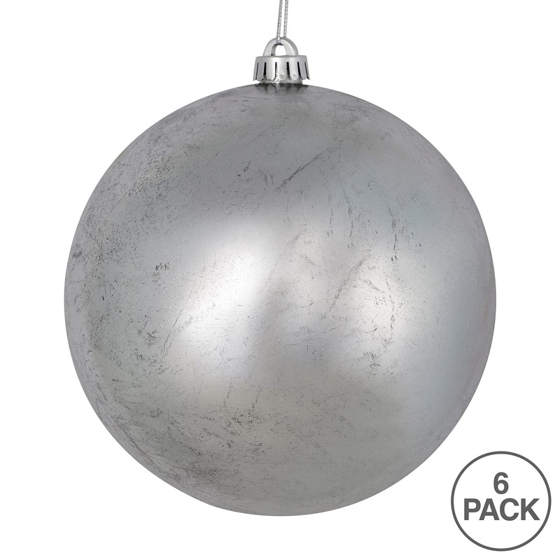 Vickerman 4" Silver Foil Ornament, 6 per Bag
