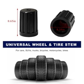 BWBWND 8 PCS Plastic Tire Valve Stem Caps, Dustproof Long Air Valve Covers with O Rubber Ring, Airtight Seal Universal Stem Cover Replacement for Cars SUVs Trucks Motorcycles (Flat Top)