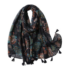FAIRYGATE Womens Scarfs Clearance Lightweight Floral Shawl Wraps Skin-Friendly Long Soft Ladies Scarves 84005