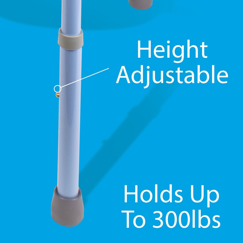 Carex 3-in-1 Folding Bedside Commode and Raised Toilet Seat, Portable