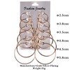 AJ DEFIRO 6 Pair Hoop Earring Set Stainless stud Earring