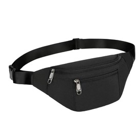 Waist Pack Bag for Men&Women - Fanny Pack for Workout Traveling Running.((004) Black)