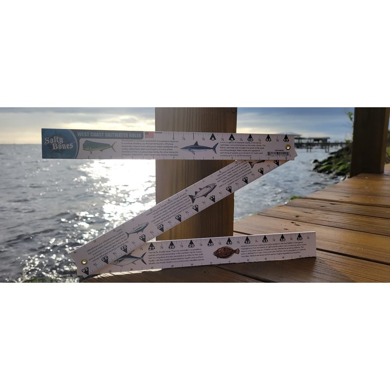 Salty Bones West Coast ID Saltwater 36" Folding Fishing Ruler