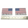 Pair Custom Veteran American Flag Decal Eagle USA Left and