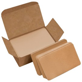 SHINEOFI 300Pcs Blank Kraft Paper Cards, Double-Sided Note Cards for DIY Craft, Study, Memo, Bookmark, 9x5cm