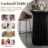 Dimatic 2 Pack Black High Top Cocktail Tablecloth Stretch Cocktail