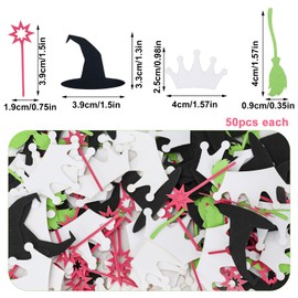 200pcs Birthday Confetti, Colorful Table Scatter Wizard Confetti Paper Birthday Party Decorations for Women Bachelorette Festive DIY Crafts Decor Supplies