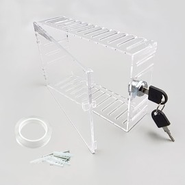 Large Thermostat Lock Box Cover with Key,Universal Clear Thermostat Cover Compatible for Thermostat On Wall,Thermostat Guard Fits Thermostats 7''W x 4.7''H inches or Smaller (Transparent-1Set)