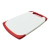 Starfrit 10-Inch x 6-Inch Antibacterial Cutting Board, White and Red
