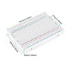 ELEGOO 3PCS 400 tie-Points breadboard, 4 Power Rails for Arduino