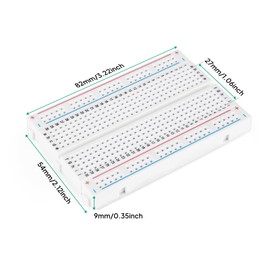 ELEGOO 3PCS 400 tie-Points breadboard, 4 Power Rails for Arduino Jumper Wire