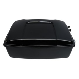 XMT-MOTO ABS Plastic Chopped Tour pack Pack Trunk W/Latch For Harley Touring Models 1997 1998 1999 2000 2001 2002 2003 2004 2005 2006 2007 2008(Vivid Black)