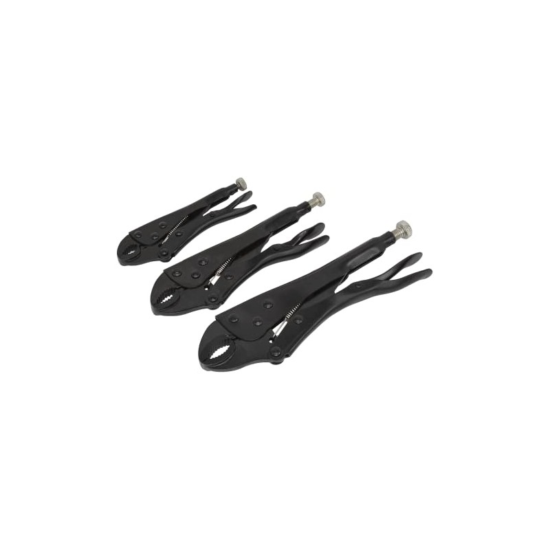 Locking Pliers Set 3pc Rust Resistant