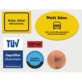 60 x JGA / Festival / Après Ski Sticker - Sauf Party Malle Fun - Durable Stickers for Any Occasion - Bumsbar, Drinking