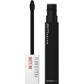 Maybelline SuperStay Matte Ink Liquid Lipstick, Long Lasting High Impact Color, Up to 16H Wear, Thrill Seeker (Matte Black Lipstick)