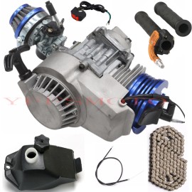 Unbranded/Generic 49cc Racing Pull Start 2 Stroke Engine Motor Kits for Go Kart E-bike Pocket Golf