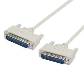 1.5m parallel DB25 male printer cable for connecting a computer with DB25 female interface to the printer