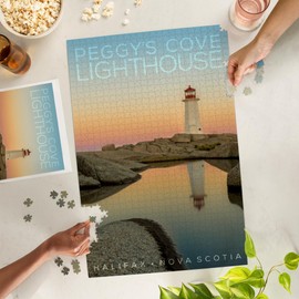 Lantern Press 1000 Piece Jigsaw Puzzle, Halifax, Nova Scotia, Peggy's Cove at Dawn