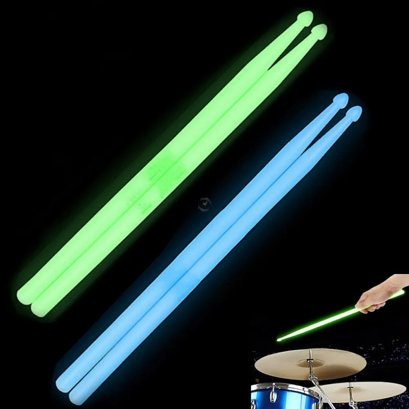 4 Pares Baquetas Luminosas Baquetas Para Tambor 5a Bateria Mixto