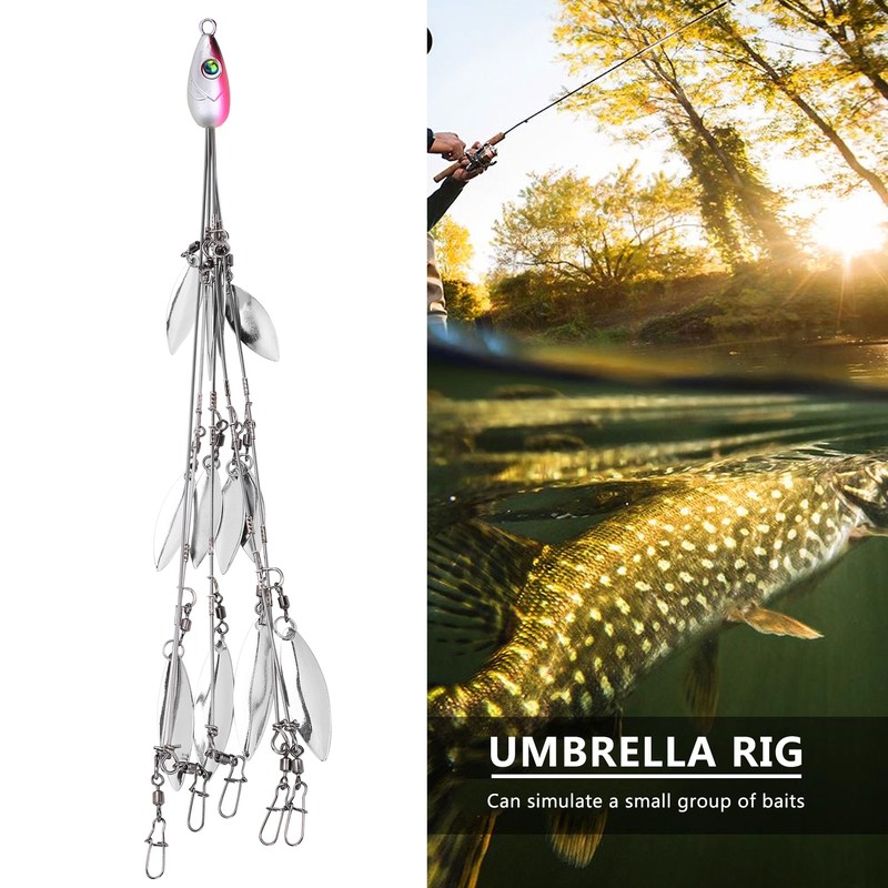 12 Bladed Umbrella Rig Fishing MultiLure and Baits Rigs with