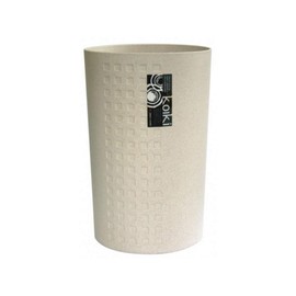 Yawata Kasei Way-be Koiki Modern Dust Box, Round Large, 2.3 gal (9 L), White