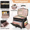 Prokva Rolling Scrapbook Bag, Scrapbook Storage Tote Bag with Wheels,