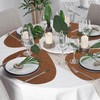 fanquare Leather Placemats Non-Slip Shaped Placemats for Indoor and Outdoor