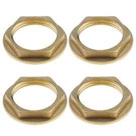 4PCS 3/4 Inch BSP Flanged Back Nut Brass Tap Plumbing Fitting Nut for Bathroom Basin Taps Plumbing Fittings Accessories Hardware