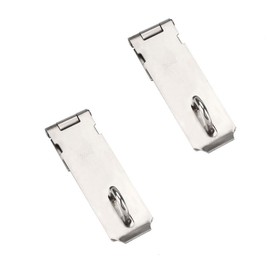Hasp Staple Padlock Latch 2" Hasp and Staple Lock for Furniture Cupboard Cabinets Doors Gates Sheds Security Silver, 2pcs
