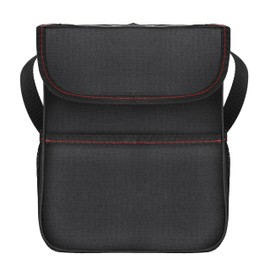 HealSmart Car Trash Can with Lid and Adjustable Straps,Waterproof Automotive Garbage Can, Portable and Collapsible, Multipurpose Trash Bin for Car,2 Gallon, Black