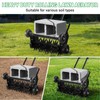 Raxjult Push Spike Manual Lawn Aerator,Heavy Duty 18-Inch Rolling Hand