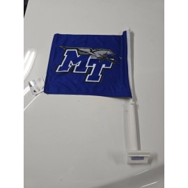 NWT -Middle Tennessee State Blue Raiders MTSU  Window Mount 2-Sided Car Flag