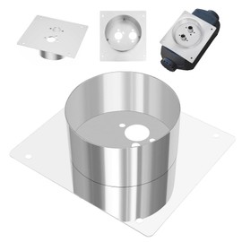 Infreecs Diesel Heater Turret Plate 60mm High, Stainless Steel Diesel Heater Mounting Plate Bracket, Diesel Heater Accessories, Turret Planar Parking Heater for Parking Auxiliary Heating