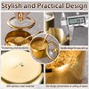 10.5oz Gold Stainless Steel Sugar Bowl with Lid and Spoon,