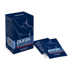 PURAX Antiperspirant Body Wipes - 7 Days Protection, Extra Strong, Pack of 10, Blue