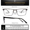 JM Progressive Multifocus Reading Glasses Men, Blue Light Blocking Readers