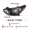 JSBOYAT Headlight for 2012 2013 2014 Hyundai Accent (5 Pin),