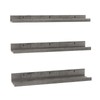 Lyeasw 24 inch Grey Floating Wall Shelves Set of 3,