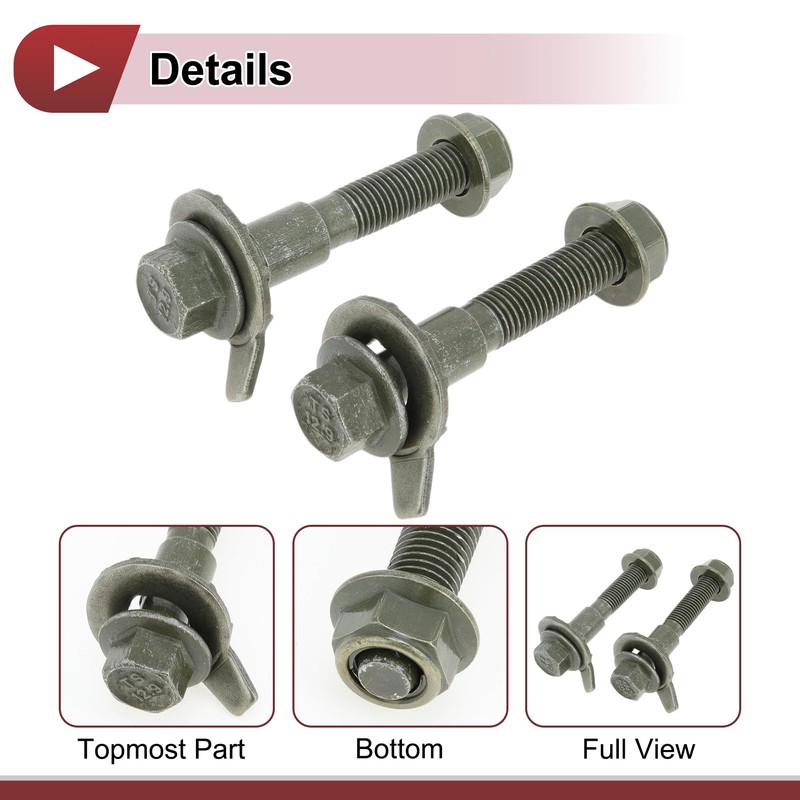 HEROFFIX Suspension Camber Bolt Eccentric Bolt Kit 0.55" 35CrMoA Green
