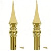 Spear Flag Pole Topper for Indoor 2-Pack, Gold Plastic Spear