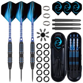 WayArrival 3er Set Steel-Dartpfeile - 24g Dartpfeile mit Metallspitze, Perfekt für Profis und Anfänger