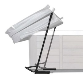 TOCRETOARE Spa Cover Lift, Under Mount Hot Tub Cover Lift Removal System Reinforced Bracket with 2 Top Mount Foam Cover, fits Most Hot Tub Sizes Spa Cover Lifts