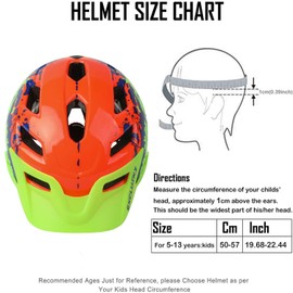 Exclusky Kids/Child boys or girls cycle Helmets for Bike Skating Scooter Adjustable 50-57cm(Ages 5-13)
