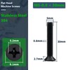 50 Pcs M5-0.8 x 30mm Black Flat Head Machine Screws,