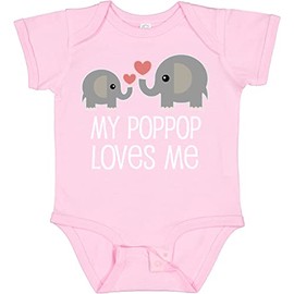 inktastic My PopPop Loves Me Grandkids Baby Bodysuit 18 Months 0080 Pink 28c69