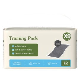 Bamboo Charcoal Dog Training Pads - Heavy Duty Absorbent Pee Pads for Potty Training, Leak-Proof & Odor Control Pet PadsSize: 22'' * 22'', Color: Black