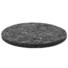 com-four® 12 x Felt Coasters, Round Table Protectors with Metal