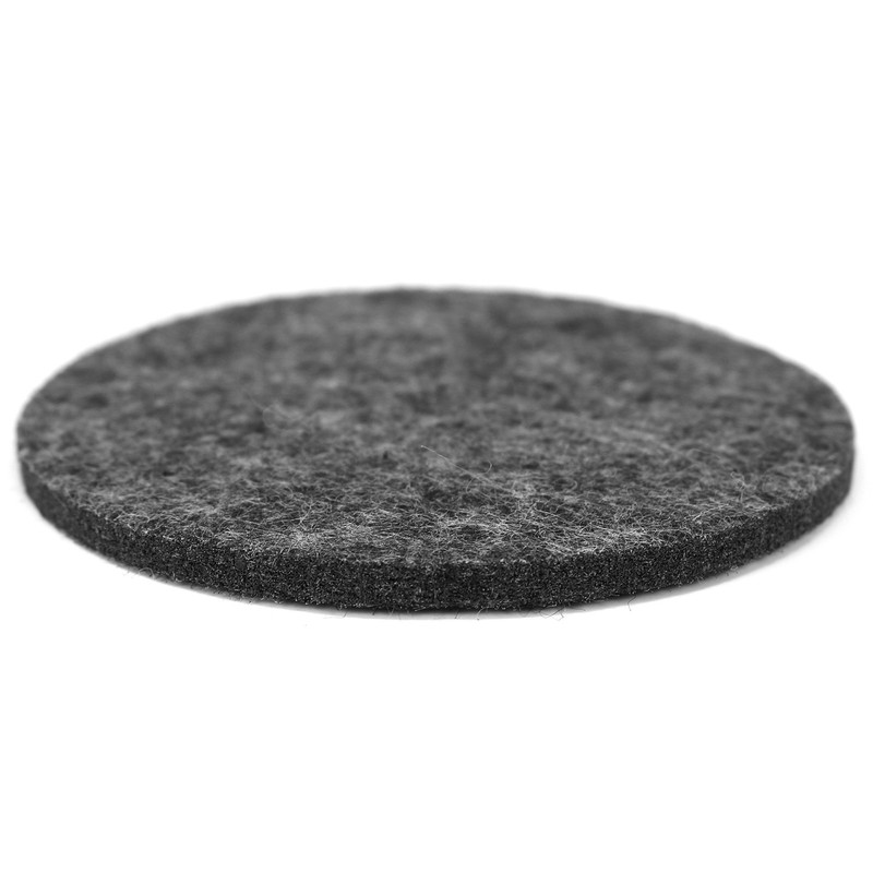 com-four® 12 x Felt Coasters, Round Table Protectors with Metal