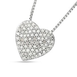 Hdiamonds Sterling Silver Diamond Heart Necklace Pendant (1/4 CTTW)